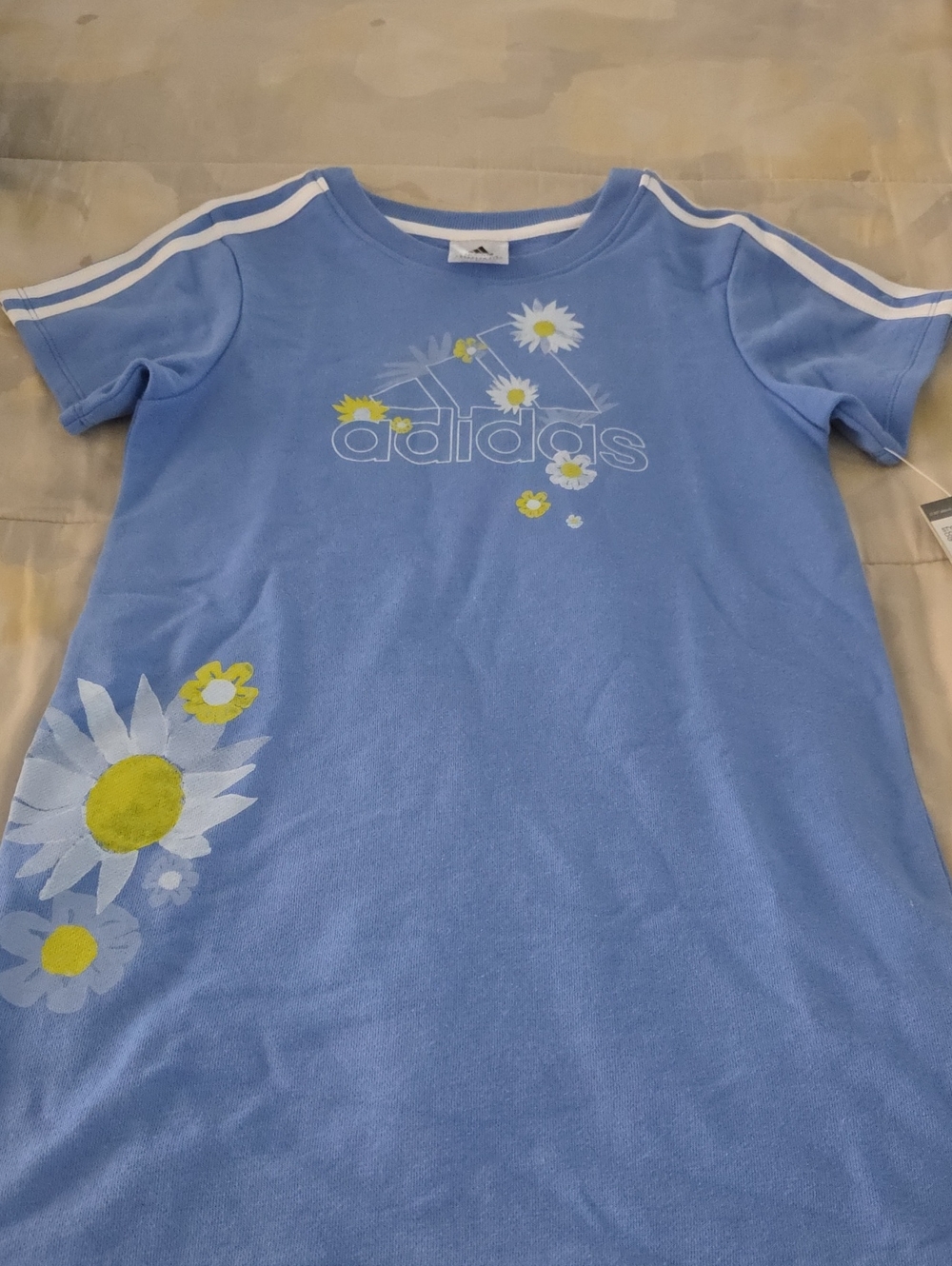 adidas Light Blue Daisy Graphic Girls' Casual Dress